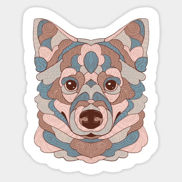 Norwegian Elkhound Sticker by MariaNinfa